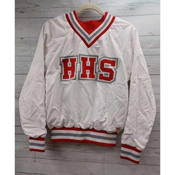 Vtg Varsity Spirit Cheerleader Pullover Jacket HHS White Red SMALL - Picture 1 of 7